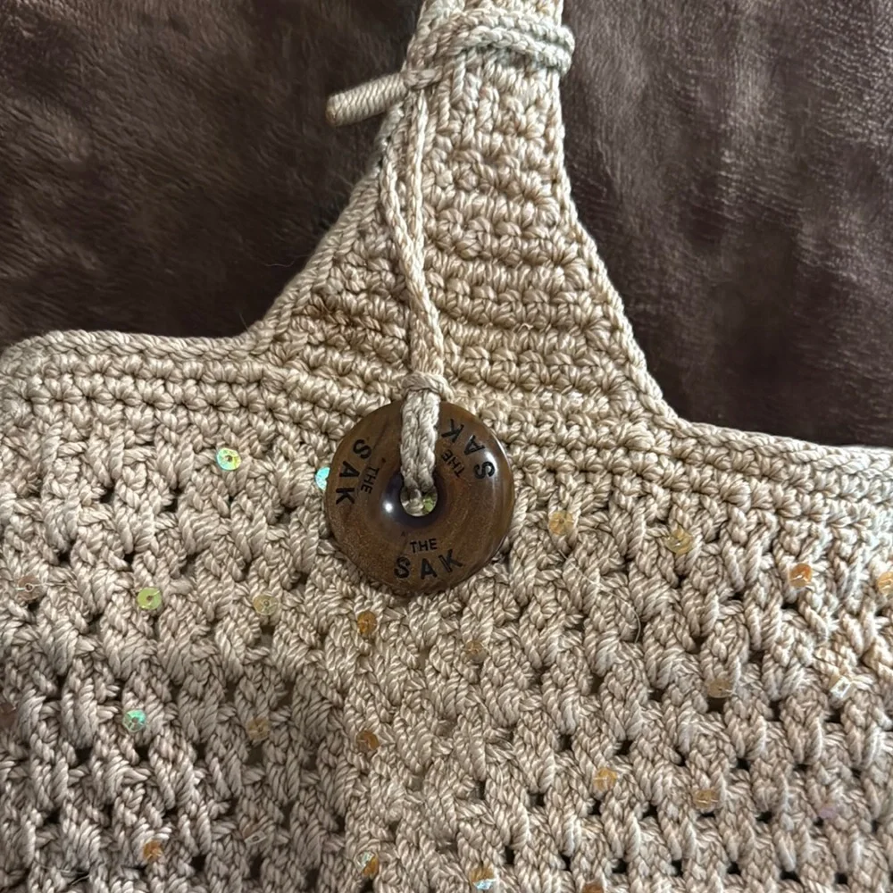 The Sak Elegant Tan Woven Tote Bag